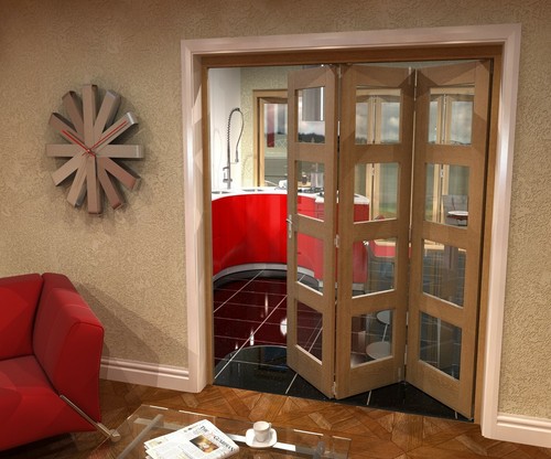 Oak internal bifold doors - bifold,