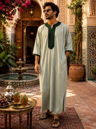 Moroccan men short sleeve - moroccan, men's