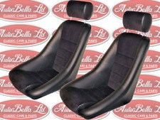 2x CLASSIC CAR BUCKET FUSINA SEATS CLASSIC FIAT ABARTH ALFA GTA TRACK W/O rails