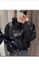 Zara Faux Black Leather