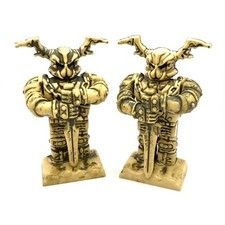 Mega Bloks 9889 Fire & Ice Dragons Portal Of Fire 4” Stone Guardian Statues Lot