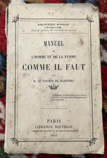 1855 Manuel de l'HOMME et de