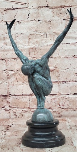 Bronze male swimmer sculpture - swimmer,