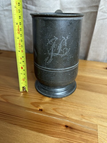 Vintage pewter tankard - pewter,