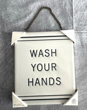 Hearth and Hand Magnolia Wash Your Hands 6x5 Tile Wall Sign Farmhouse Bathroom