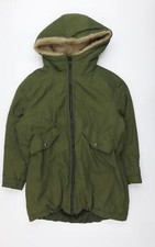 Zara Womens Green Parka Coat