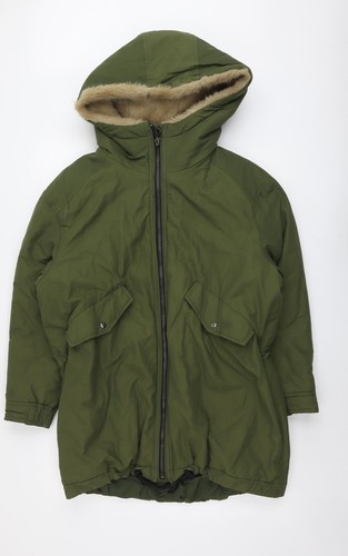 Zara womens green parka - green, coat