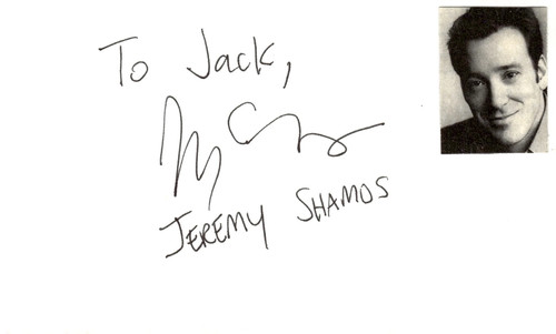 Jeremy shamos signed auto - shamos,