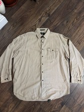 Orvis Indian Cotton Checkered Men’s Long Sleeve Shirt Size UK L