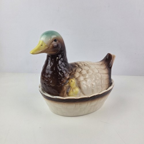 Vintage ceramic mallard duck - vintage,