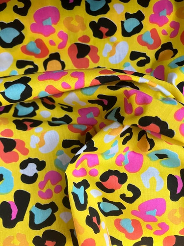 Yellow disco leopard - yellow,