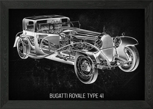Bugatti royale type - 41, framed