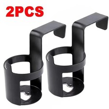 2X Universal Black Car Truck Door Cup Holder Mount Beverage Drink Bottle Holder.