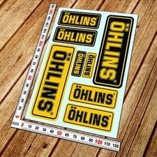 Ohlins shocks sponsor decals set sheet 8 motorcycle sticker superbike