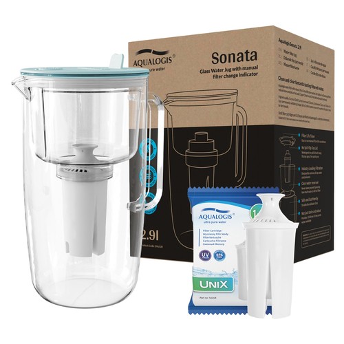 Sonata glass water filter jug - water,