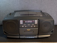Radio Cassette Twin CD Player Matsui CD266 Retro Boombox Stereo Ghetto Blaster