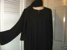 SIZE 60 Black Jilbab Abaya hijab islam niqab dress arab Saudi Dubai Muslim new