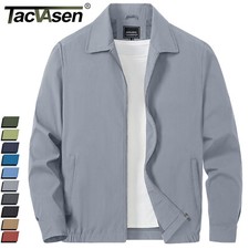 Men's Thin Spring Jacket Full-Zip Lightweight Bomber Jacket Casual Track Coat US