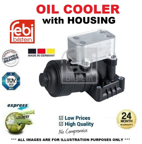 Oil cooler with housing for - with,