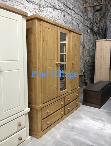 Solid pine antique triple - pine,