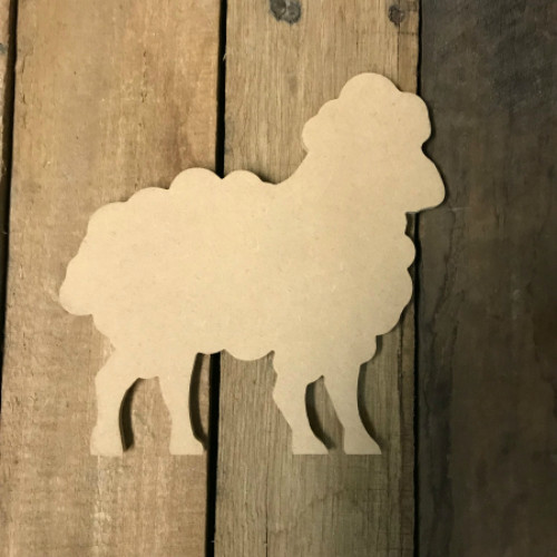 Wooden sheep cutout wood - sheep,