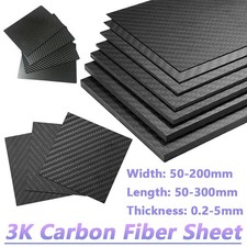 3K Carbon Fiber Board 0.2mm-5mm Thickness Carbon Fiber Sheet Plate 50mm-300mm