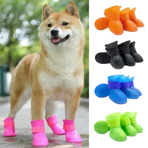 4pcs waterproof dog shoes - 4pcs,