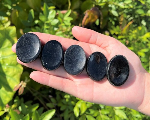 Black tourmaline worry stone - worry,
