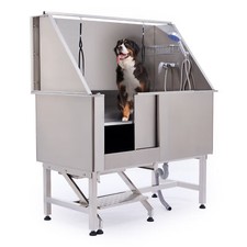 CO-Z Dog Grooming Bath Tub 34" 50" Pet Wash Station Professional Stainless Steel