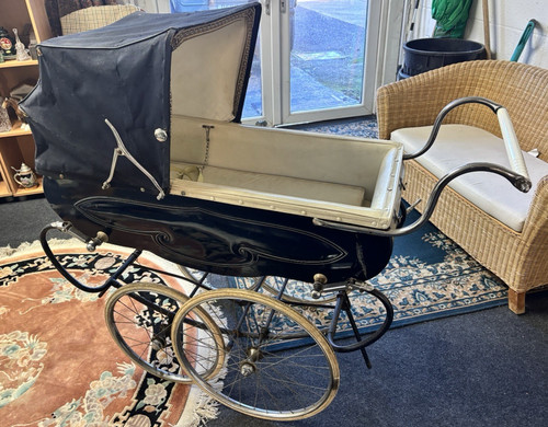 Vintage pedigree pram blue - vintage,