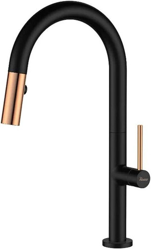 Black kitchen sink tap with - black,