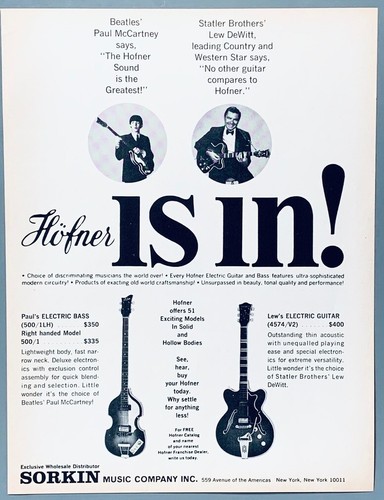 Hofner guitar bass - hofner, vintage