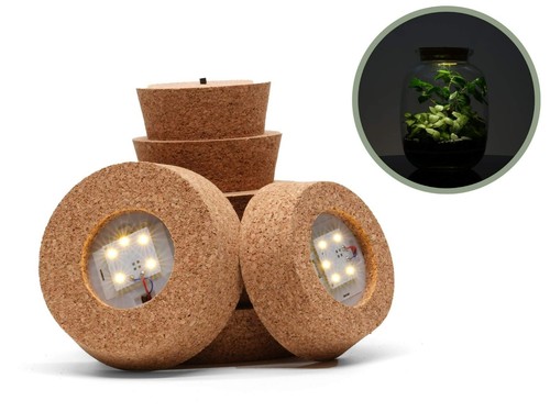 Led cork stopper lid large - cork,