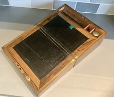 Small Victorian Mahogany Writing Slope / Stationery ~ Locking Storeage Box/Desk
