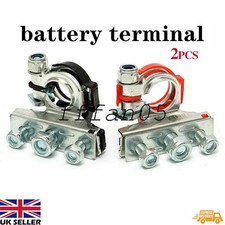 2Pcs 12V Battery Terminals Connectors Clamps 3 Way Kit For Caravan Car Van UK