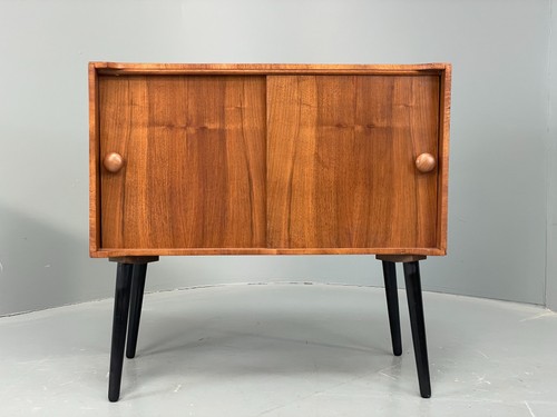 Vintage walnut record cabinet - vintage,
