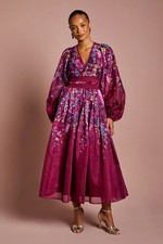 Coast Plum Fit & Flare Dress