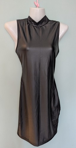 Sexy black pvc - black, neck