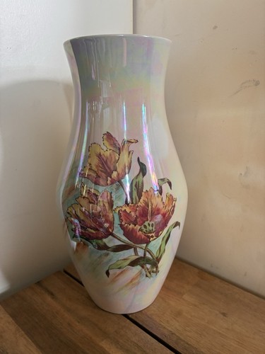 Iridescent vase floral royal - iridescent,