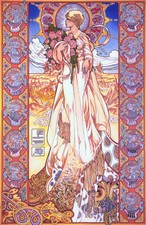 CELTIC IRISH FANTASY ART PRINT Sionna The Fox Goddess 23x16 By Jim FitzPatrick 