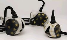 New Falconry Fancy Hood Dutch Hand Stitched (Black/White) (All Sizes Available)