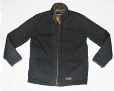 Musto Mens Black Quilted Jacket Size Large Smart Warm Sailing Preppy Winter