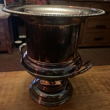 Vintage Champagne Chiller Bucket Silver on Copper 