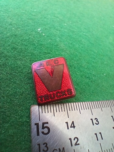 Rare aec trucks enamel badge - aec,