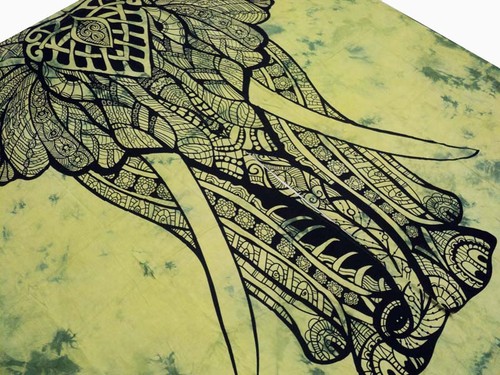 Hippie batik elephant mandala - batik,