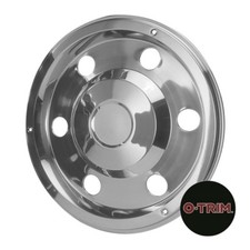 2 x 17.5" Leyland DAF Rear wheel trims hub caps covers stainless steel O-Trim