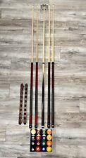 Set of 4 Pool Cues 58"