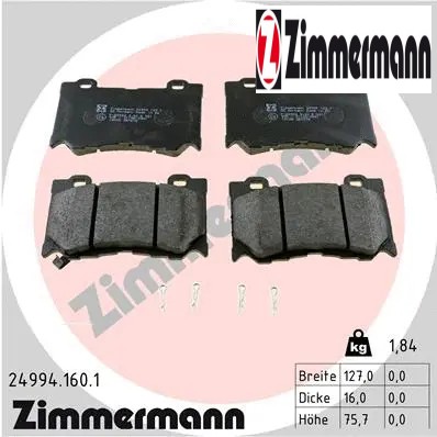 Front brake pads set left - brake,