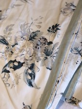 Vintage Large Pair Laura Ashley Winter Lily Curtains Lined Curtains