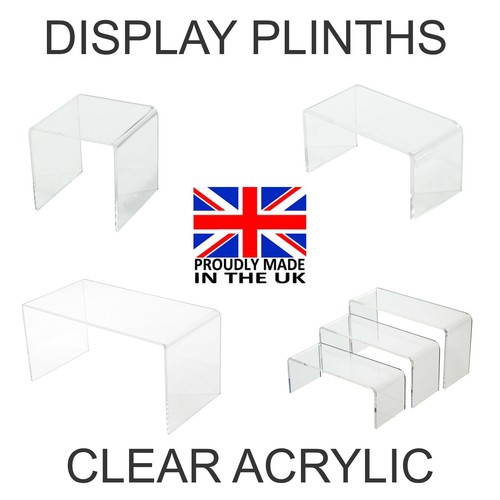 Acrylic clear display plinths - clear,